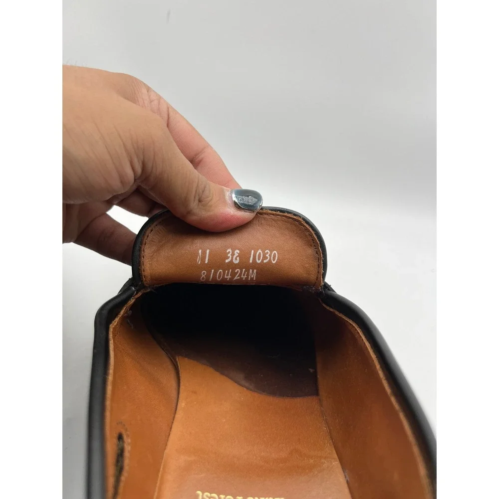 Allen Edmonds Lake Forest Mens 11 3E Black Leather Penny Loafers 1030 USA Made